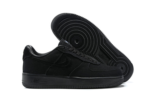 Women's Air Force 1 Low Top Black Shoes 071